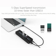 ORICO P10-U3-V1 10 USB 3.0 Ports HUB, Specification: EU Plug