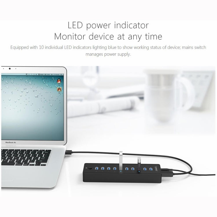 ORICO P10-U3-V1 10 USB 3.0 Ports HUB, Specification: EU Plug