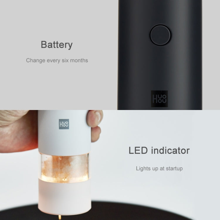 Original Xiaomi Youpin Huohou Electric Grinding Machine Automatic Mill Pepper Grinder(White) - free shipping - PMC TechLife - Order now!