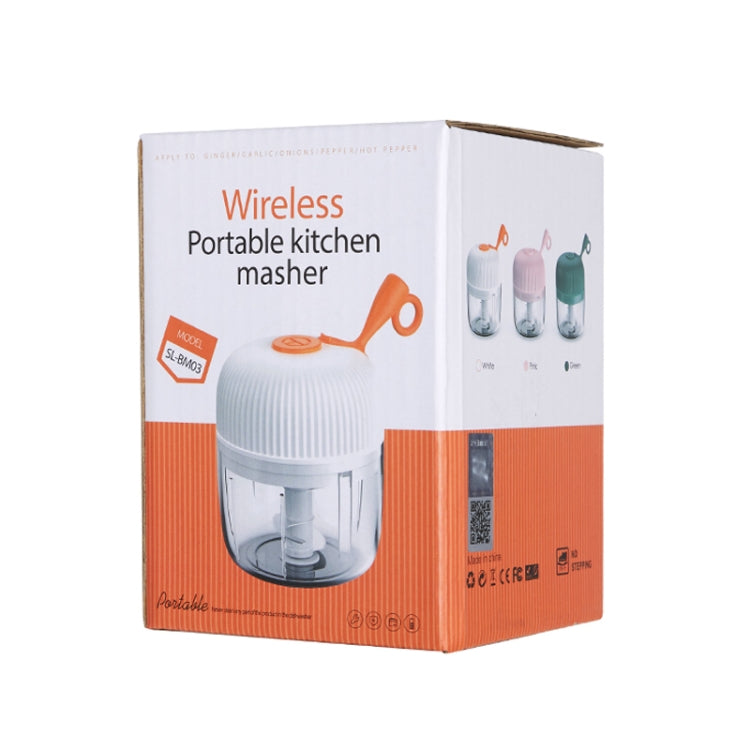 REMAX SL-BM03 Rechew Series Wireless Electric Garlic Stirrer Cordless Portable Food Processor (White) - Stirrer & Squeezer by REMAX | Online Shopping South Africa | PMC TechLife | Buy Now Pay Later Mobicred