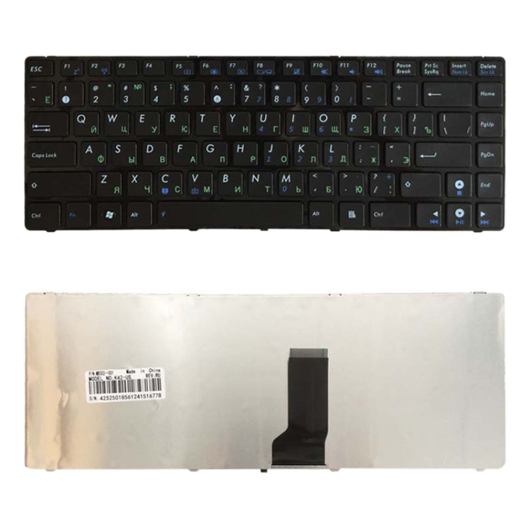 RU Keyboard for Asus K42J X43 X43B A43S A42 K42 A42J X42J K43S UL30 N42 N43 B43 U41 K43S U35J UL80(Black) - Replacement Keyboards by PMC TechLife | Online Shopping South Africa | PMC TechLife
