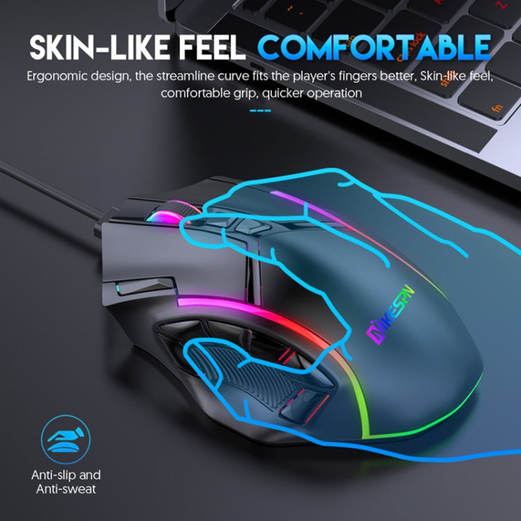 MKESPN X15 Full Speed 12800DPI 12 Buttons Macro Definition RGB Wired Mouse - Wired Mice by MKESPN | Online Shopping South Africa | PMC TechLife | Buy Now Pay Later Mobicred