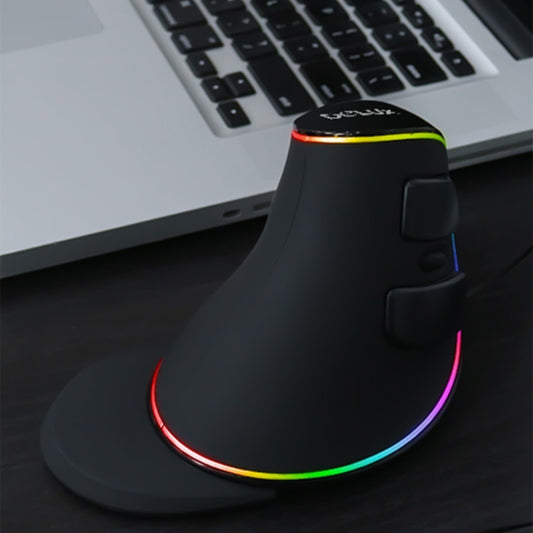 DELUX M618 Plus RGB Wired Optical Mouse Ergonomic Vertical Mouse 4000DPI - free shipping - PMC Jewellery - Order now!