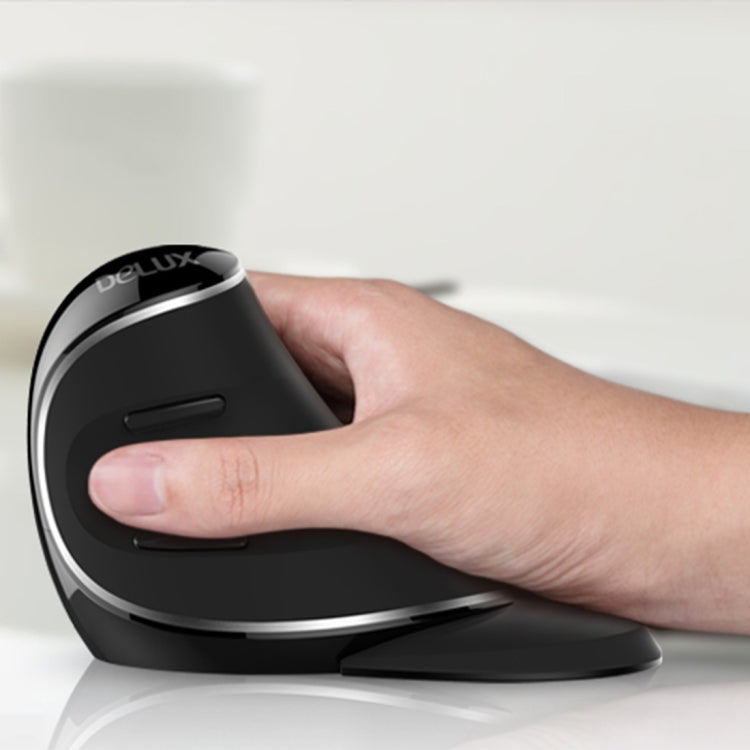 DELUX M618 Plus 2.4G 1600DPI Wireless Portable Vertical Ergonomic Mouse - free shipping - PMC Jewellery - Order now!