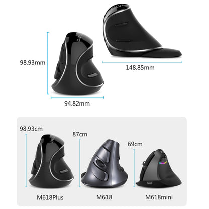 DELUX M618 Plus 2.4G 1600DPI Wireless Portable Vertical Ergonomic Mouse - free shipping - PMC Jewellery - Order now!