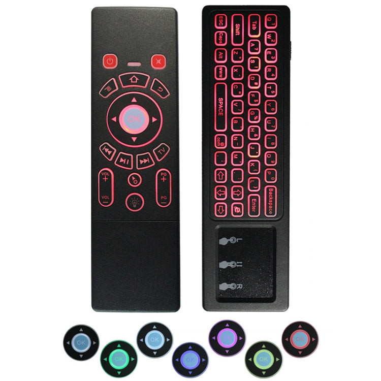T6 Colorful Light Version Air Mouse 2.4GHz Wireless Keyboard Remote Controller with Touchpad & IR Learning for PC, Android TV Box / Smart TV, Multi-media Devices - free shipping - PMC Jewellery - Order now!