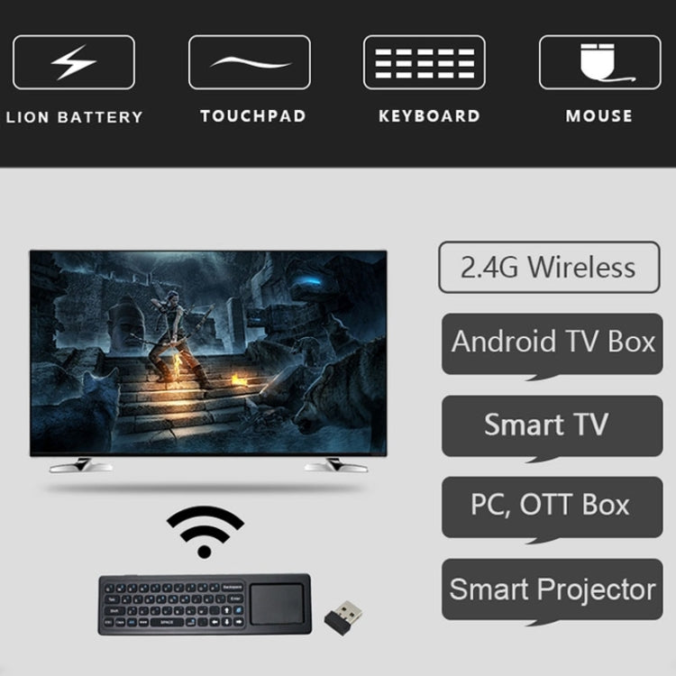 T6 Colorful Light Version Air Mouse 2.4GHz Wireless Keyboard Remote Controller with Touchpad & IR Learning for PC, Android TV Box / Smart TV, Multi-media Devices - free shipping - PMC Jewellery - Order now!