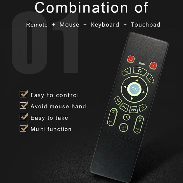 T6 Colorful Light Version Air Mouse 2.4GHz Wireless Keyboard Remote Controller with Touchpad & IR Learning for PC, Android TV Box / Smart TV, Multi-media Devices - free shipping - PMC Jewellery - Order now!