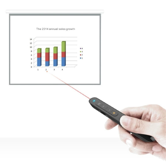 DSIT001 2.4GHz Updated Version Powerpoint Presentation Remote Control Multi-functional Laser Pointer for Multi-media, Control Distance: 100m