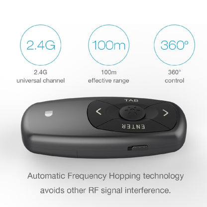 Doosl DSIT011 2.4GHz Mini Rechargeable PowerPoint Presentation Remote Control, Control Distance: 100m(Black) -  by DOOSL | Online Shopping South Africa | PMC Jewellery | Buy Now Pay Later Mobicred