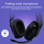 Logitech G335 Foldable Wired Gaming Headset with Microphone (White)