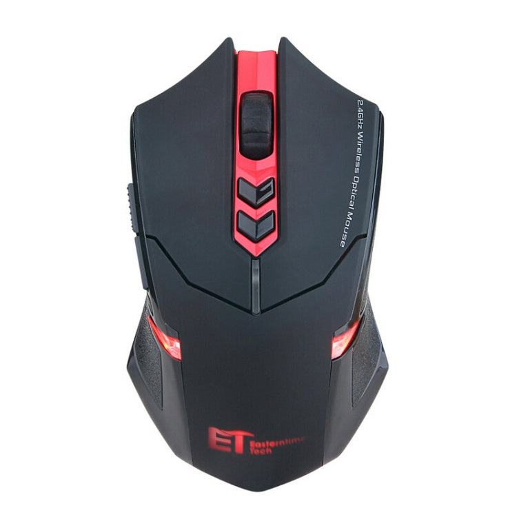 ET X-08 7-keys 2400DPI 2.4G Wireless Mute Gaming Mouse with USB Receiver & Colorful Backlight (Red) - Wireless Mice by PMC TechLife | Online Shopping South Africa | PMC TechLife