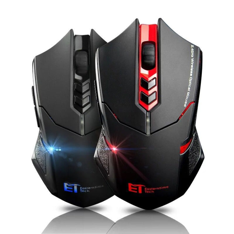ET X-08 7-keys 2400DPI 2.4G Wireless Mute Gaming Mouse with USB Receiver & Colorful Backlight (Red) - Wireless Mice by PMC TechLife | Online Shopping South Africa | PMC TechLife