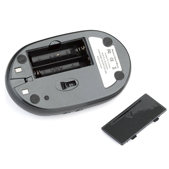 MZ-012 2.4G 1200 DPI Wireless Rechargeable Optical Mouse with 3 Ports USB HUB / Charging Dock(Grey)