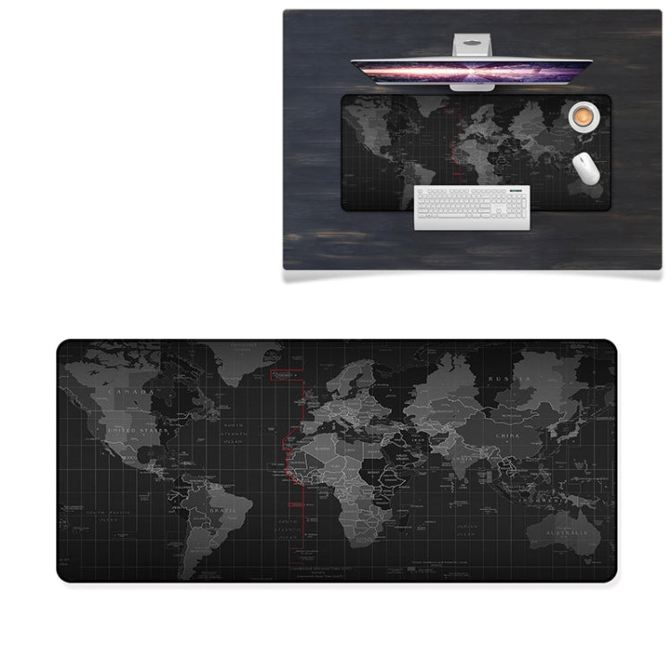 YINDIAO Large Rubber Mouse Pad Anti-skid Gaming Office Desk Pad Keyboard Mat, Size: 800x300mm (World Map) - free shipping - PMC TechLife - Order now!