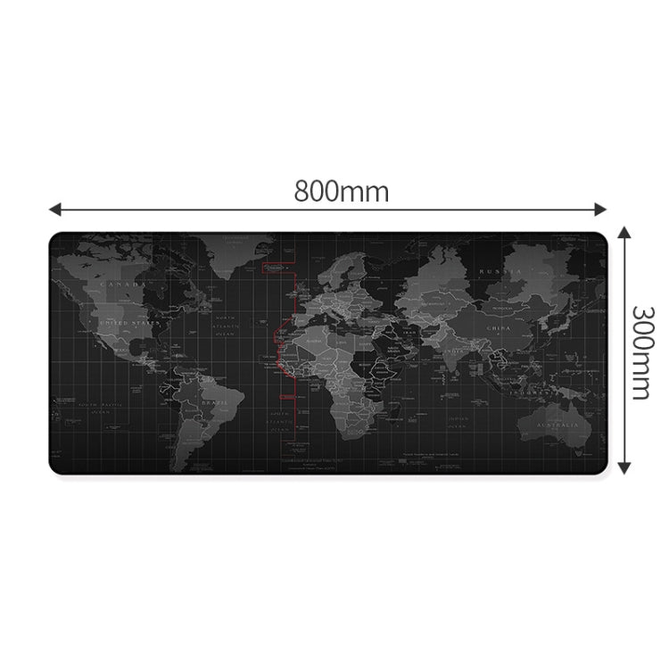 YINDIAO Large Rubber Mouse Pad Anti-skid Gaming Office Desk Pad Keyboard Mat, Size: 800x300mm (World Map) - free shipping - PMC TechLife - Order now!