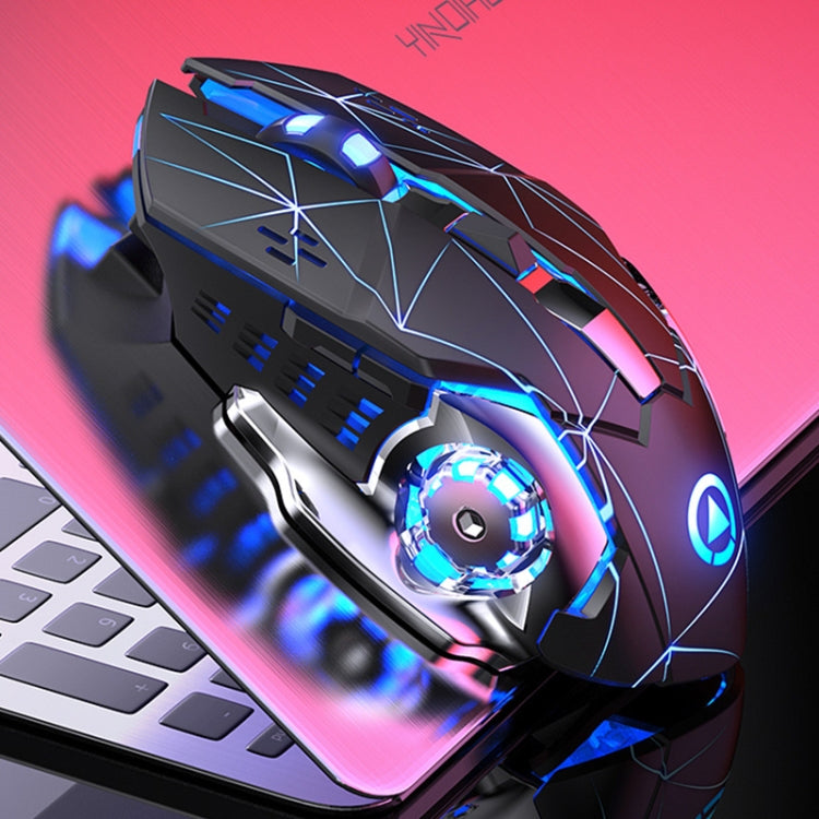 YINDIAO A4 2.4GHz 1600DPI 3-modes Adjustable Rechargeable Wireless Silent Gaming Mouse (Star Black) - free shipping - PMC Jewellery - Order now!