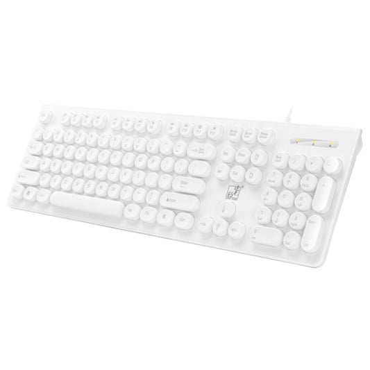 ZGB S500 Round Key USB Wired Computer Keyboard (White) - free shipping - PMC Jewellery - Order now!