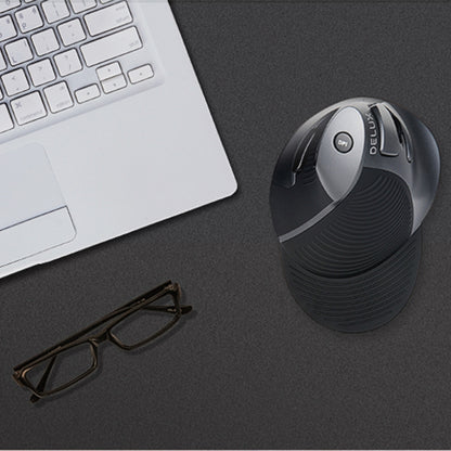 DELUX M618GX Wireless Ergonomic Vertical Mouse 1600DPI Optical Mouse - Wireless Mice by DELUX | Online Shopping South Africa | PMC Jewellery | Buy Now Pay Later Mobicred