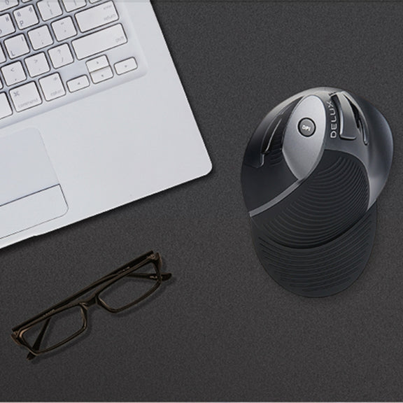DELUX M618GX Wireless Ergonomic Vertical Mouse 1600DPI Optical Mouse