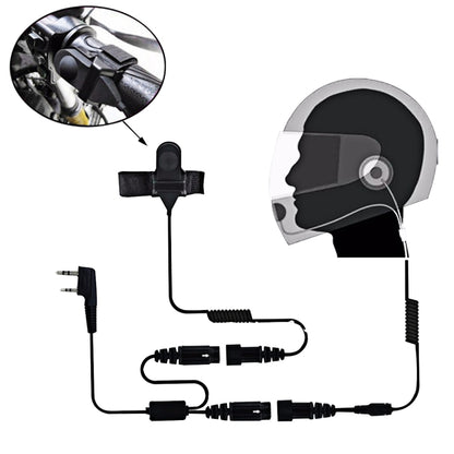 2 Pin PTT Adjustable Volume Motorcycle Helmet Headset Microphone for BAOFENG Radio Walkie Talkie - Microphones & Headsets by PMC Jewellery | Online Shopping South Africa | PMC Jewellery | Buy Now Pay Later Mobicred