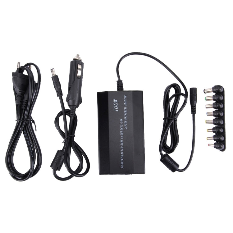 Laptop Notebook Power 100W Universal Charger with Car Charger & AC Power Adapter & 8 Power Adapters & 1 USB Port for Samsung, Sony, Asus, Acer, IBM, HP, DELL,US Plug - Universal Power Adapter by PMC TechLife | Online Shopping South Africa | PMC TechLife
