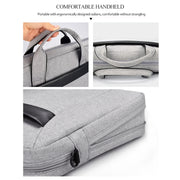 DJ06 Oxford Cloth Water-resistant Wear-resistant Portable Expandable Laptop Bag for 13.3 inch Laptops, with Detachable Shoulder Strap(Grey)