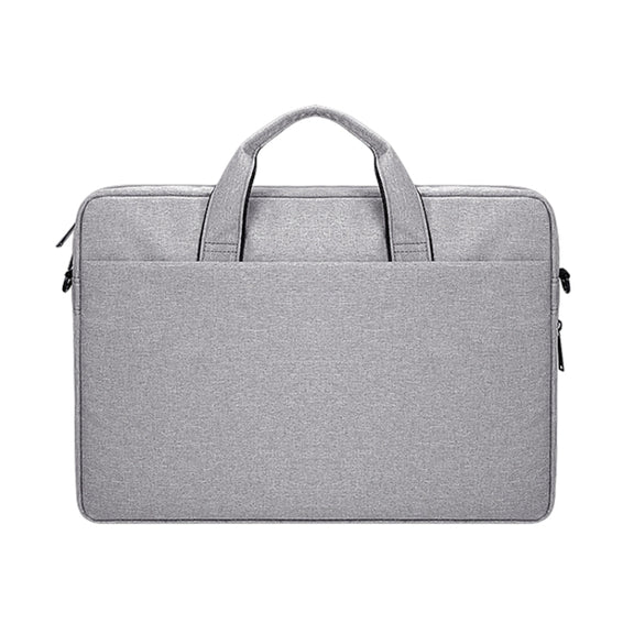DJ06 Oxford Cloth Water-resistant Wear-resistant Portable Expandable Laptop Bag for 13.3 inch Laptops, with Detachable Shoulder Strap(Grey)