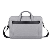 DJ06 Oxford Cloth Water-resistant Wear-resistant Portable Expandable Laptop Bag for 15.4 inch Laptops, with Detachable Shoulder Strap(Grey)