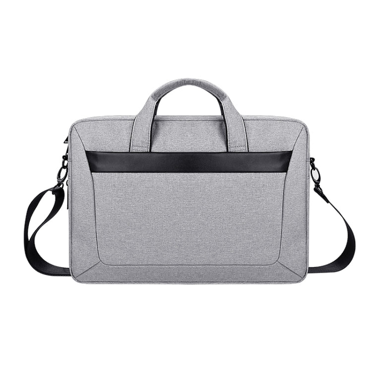 DJ06 Oxford Cloth Water-resistant Wear-resistant Portable Expandable Laptop Bag for 15.4 inch Laptops, with Detachable Shoulder Strap(Grey)