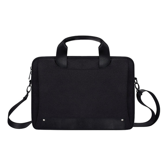 DJ08 Oxford Cloth Water-resistant Wear-resistant Laptop Bag for 13.3 inch Laptops, with Concealed Handle & Luggage Tie Rod & Adjustable Shoulder Strap (Black)