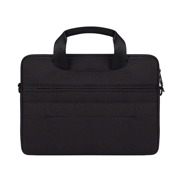 DJ08 Oxford Cloth Water-resistant Wear-resistant Laptop Bag for 13.3 inch Laptops, with Concealed Handle & Luggage Tie Rod & Adjustable Shoulder Strap (Black)