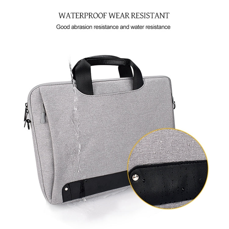 DJ08 Oxford Cloth Water-resistant Wear-resistant Laptop Bag for 13.3 inch Laptops, with Concealed Handle & Luggage Tie Rod & Adjustable Shoulder Strap (Black)