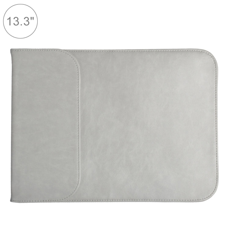 13.3 inch PU + Nylon Laptop Bag Case Sleeve Notebook Carry Bag, For MacBook, Samsung, Xiaomi, Lenovo, Sony, DELL, ASUS, HP(Grey) - free shipping - PMC TechLife - Order now!