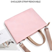 PU Water-resistant Laptop Handbag Crossbody Bag for 13.3 inch Laptops(Pink)