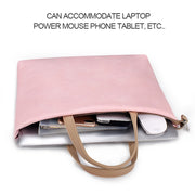 PU Water-resistant Laptop Handbag Crossbody Bag for 13.3 inch Laptops(Pink)