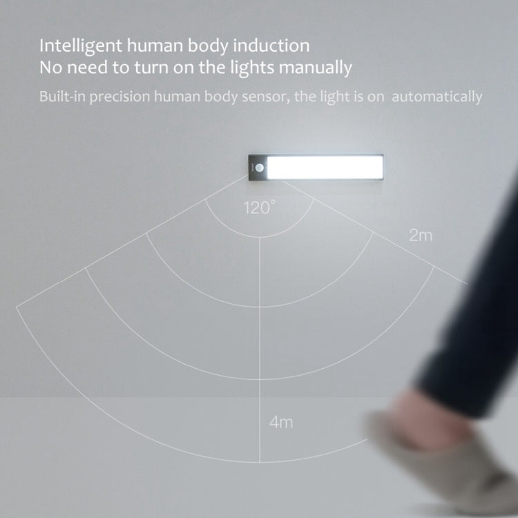 20cm Original Xiaomi Youpin YEELIGHT LED Smart Human Motion Sensor Light Bar Rechargeable Wardrobe Cabinet Corridor Wall Lamps(Black) - free shipping - PMC TechLife - Order now!