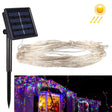 20m 200 LEDs SMD 0603 Solar Panel Silver Wire String Light Fairy Lamp Decorative Light, DC 5V (Colorful Light) - free shipping - PMC TechLife - Order now!