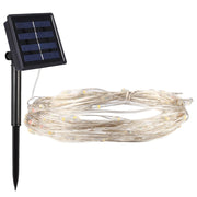 20m 200 LEDs SMD 0603 Solar Panel Silver Wire String Light Fairy Lamp Decorative Light, DC 5V (Colorful Light)
