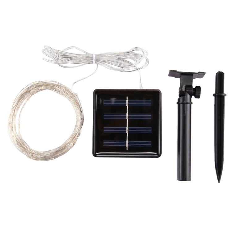 20m 200 LEDs SMD 0603 Solar Panel Silver Wire String Light Fairy Lamp Decorative Light, DC 5V (Colorful Light)