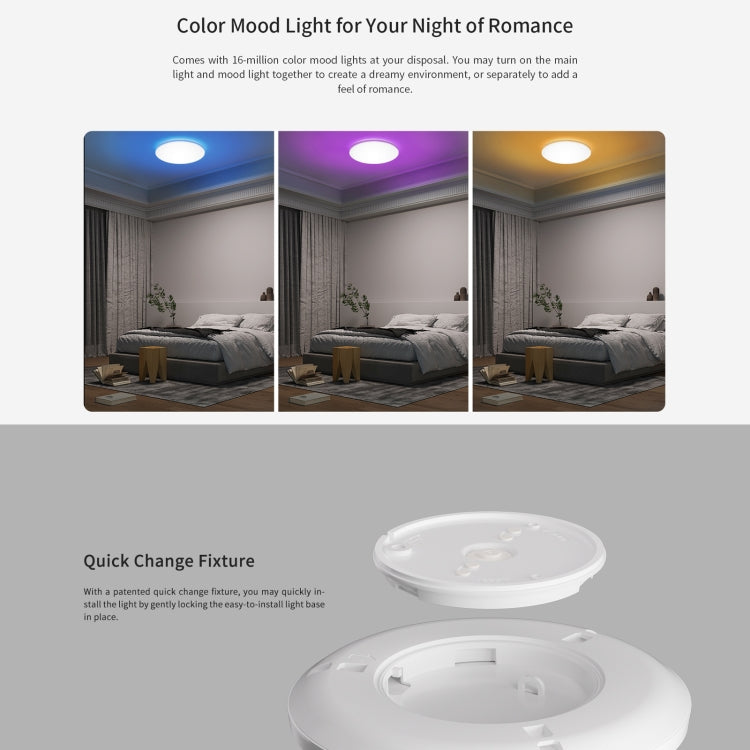 Yeelight Ultrathin Smart LED Ceiling Light, Diameter: 30cm - free shipping - PMC Jewellery - Order now!
