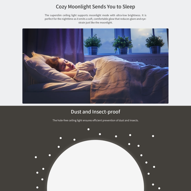 Yeelight Ultrathin Smart LED Ceiling Light, Diameter: 30cm - free shipping - PMC Jewellery - Order now!