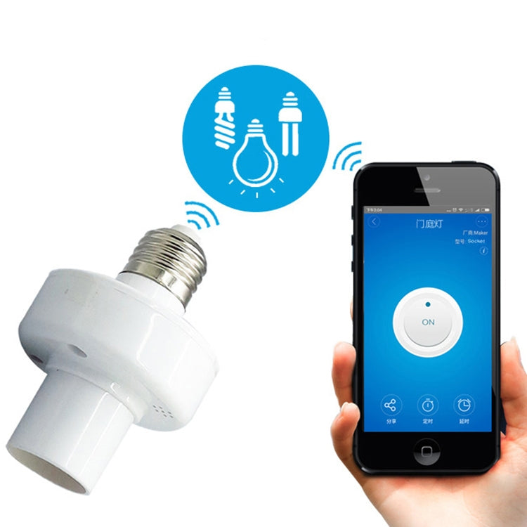 Sonoff Slampher RF eWelink Phone APP WiFi 2.4GHz E27 Smart Light Lamp Bulb Holder with Alexa Echo Voice Control & Google Home for Smart Home, AC 90-250V - Lamp Holders & Bases by Sonoff | Online Shopping South Africa | PMC TechLife