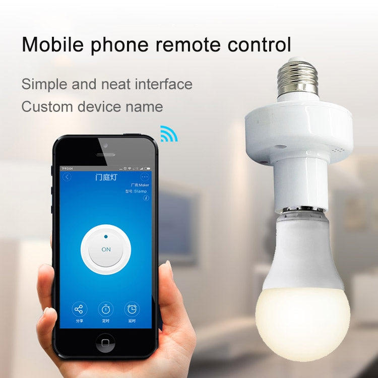 Sonoff Slampher RF eWelink Phone APP WiFi 2.4GHz E27 Smart Light Lamp Bulb Holder with Alexa Echo Voice Control & Google Home for Smart Home, AC 90-250V - Lamp Holders & Bases by Sonoff | Online Shopping South Africa | PMC TechLife