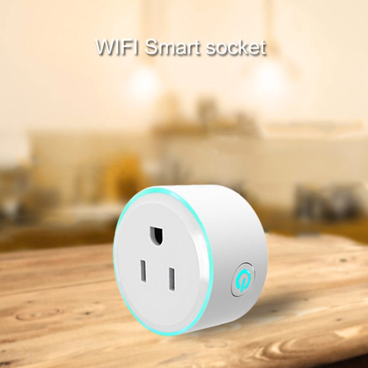 10A Round Shape WiFi 2.4GHz Mini Plug APP Remote Control Timing Smart Socket Works with Alexa & Google Home & Colorful Breathing Light, AC 100-240V, US Plug - Smart Socket by PMC TechLife | Online Shopping South Africa | PMC TechLife