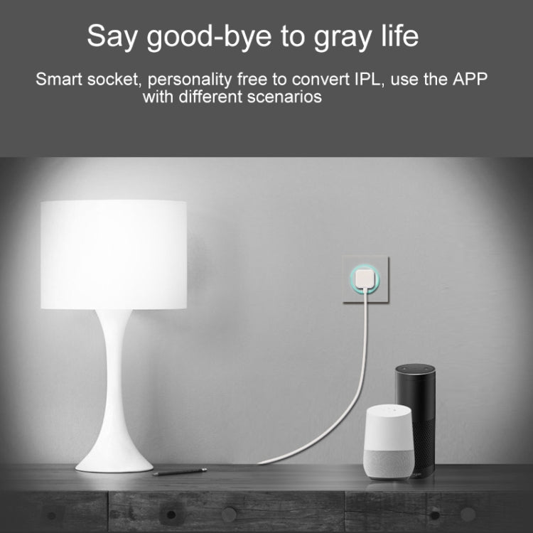 10A Round Shape WiFi 2.4GHz Mini Plug APP Remote Control Timing Smart Socket Works with Alexa & Google Home & Colorful Breathing Light, AC 100-240V, US Plug - Smart Socket by PMC TechLife | Online Shopping South Africa | PMC TechLife