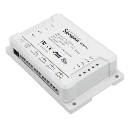 Sonoff  4CH Pro 433MHz Remote Control + WiFi Smart Timer Switch,  Interlock / Self-locking, 3 Working Modes, Compatible with Alexa and Google Home, Support iOS and Android - free shipping - PMC Jewellery - Order now!