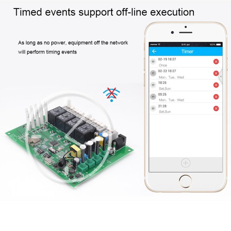 Sonoff  4CH Pro 433MHz Remote Control + WiFi Smart Timer Switch,  Interlock / Self-locking, 3 Working Modes, Compatible with Alexa and Google Home, Support iOS and Android - free shipping - PMC Jewellery - Order now!