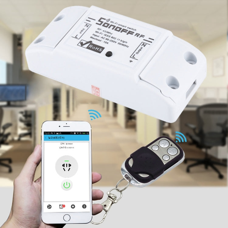 Sonoff 433MHz DIY WiFi Smart Wireless Remote Control Timer Module Power Switch with 4-keys Remote Control for Smart Home, Support iOS and Android - free shipping - PMC Jewellery - Order now!