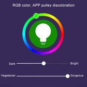 E27 10W Color Changing WiFi Smart LED Light Bulb, 14 LEDs 3000K+RGB 1050 LM Works with Alexa & Google Home, AC 230V